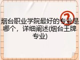 烟台职业学院最好的专业是哪个，详细阐述(烟台王牌专业)