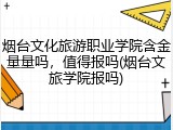 烟台文化旅游职业学院含金量量吗，值得报吗(烟台文旅学院报吗)