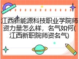 江西新能源科技职业学院师资力量怎么样，名气如何(江西新职院师资名气)