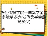 浙江传媒学院一年奖学金最多能拿多少(浙传奖学金最高多少)