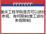 重庆工程学院是否可以进校参观，有何限制(重工进校参观限制)