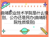 曲靖职业技术学院是什么级别，公办还是民办(曲靖职院性质级别)