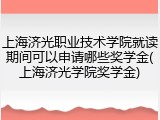 上海济光职业技术学院就读期间可以申请哪些奖学金(上海济光学院奖学金)