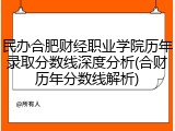民办合肥财经职业学院历年录取分数线深度分析(合财历年分数线解析)