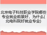 北京电子科技职业学院哪些专业就业前景好，为什么(北电科院好就业专业)