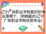 辽宁广告职业学院最好的专业是哪个，详细阐述(辽宁广告职业学院优势专业)