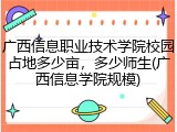 广西信息职业技术学院校园占地多少亩，多少师生(广西信息学院规模)