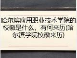 哈尔滨应用职业技术学院的校徽是什么，有何来历(哈尔滨学院校徽来历)