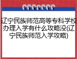 辽宁民族师范高等专科学校办理入学有什么攻略没(辽宁民族师范入学攻略)