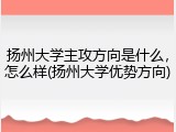 扬州大学主攻方向是什么，怎么样(扬州大学优势方向)