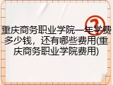 重庆商务职业学院一年学费多少钱，还有哪些费用(重庆商务职业学院费用)
