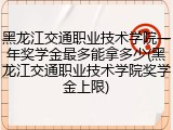 黑龙江交通职业技术学院一年奖学金最多能拿多少(黑龙江交通职业技术学院奖学金上限)
