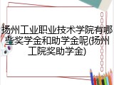 扬州工业职业技术学院有哪些奖学金和助学金呢(扬州工院奖助学金)