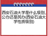 西安石油大学是什么级别，公办还是民办(西安石油大学性质级别)
