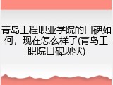 青岛工程职业学院的口碑如何，现在怎么样了(青岛工职院口碑现状)
