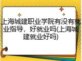 上海城建职业学院有没有就业指导，好就业吗(上海城建就业好吗)