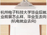 杭州电子科技大学毕业后就业前景怎么样，毕业生去向(杭电就业去向)