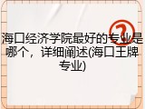 海口经济学院最好的专业是哪个，详细阐述(海口王牌专业)