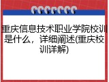 重庆信息技术职业学院校训是什么，详细阐述(重庆校训详解)