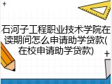 石河子工程职业技术学院在读期间怎么申请助学贷款(在校申请助学贷款)