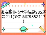 潞安职业技术学院是985还是211(潞安职院985211？)