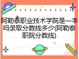 阿勒泰职业技术学院是一本吗录取分数线多少(阿勒泰职院分数线)