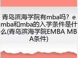 青岛滨海学院有mba吗？emba和mba的入学条件是什么(青岛滨海学院EMBA MBA条件)