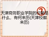 天津商务职业学院的校徽是什么，有何来历(天津校徽来历)