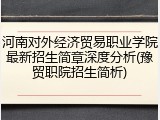 河南对外经济贸易职业学院最新招生简章深度分析(豫贸职院招生简析)