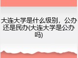 大连大学是什么级别，公办还是民办(大连大学是公办吗)
