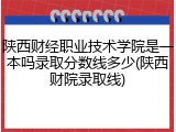 陕西财经职业技术学院是一本吗录取分数线多少(陕西财院录取线)