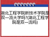 湖北工程学院新技术学院是双一流大学吗?(湖北工程学院是双一流吗)