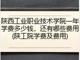 陕西工业职业技术学院一年学费多少钱，还有哪些费用(陕工院学费及费用)