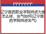 辽宁医药职业学院师资力量怎么样，名气如何(辽宁医药学院师资名气)
