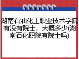 湖南石油化工职业技术学院有没有院士，大概多少(湖南石化职院有院士吗)