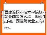 广西建设职业技术学院毕业后就业前景怎么样，毕业生去向(广西建院就业去向)