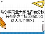哈尔滨商业大学是否有分校，共有多少个校区(哈尔滨商大几个校区)