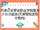 天津公安警官职业学院要多少分才能进(天津警院录取分数线)