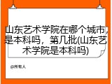 山东艺术学院在哪个城市，是本科吗，第几批(山东艺术学院是本科吗)