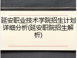延安职业技术学院招生计划详细分析(延安职院招生解析)