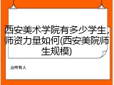 西安美术学院有多少学生，师资力量如何(西安美院师生规模)