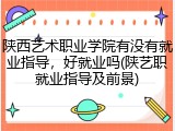 陕西艺术职业学院有没有就业指导，好就业吗(陕艺职就业指导及前景)