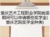 重庆艺术工程职业学院就读期间可以申请哪些奖学金(重庆艺院奖学金种类)