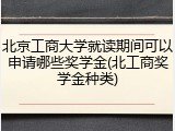 北京工商大学就读期间可以申请哪些奖学金(北工商奖学金种类)