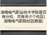 湖南电气职业技术学院是否有分校，共有多少个校区(湖南电气职院校区数量)