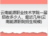 云南能源职业技术学院一届招收多少人，最近几年(云南能源职院招生规模)