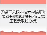 无锡工艺职业技术学院历年录取分数线深度分析(无锡工艺录取线分析)