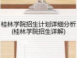桂林学院招生计划详细分析(桂林学院招生详解)
