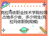 克拉玛依职业技术学院校园占地多少亩，多少师生(克拉玛依职院规模)