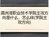 湄洲湾职业技术学院主攻方向是什么，怎么样(学院主攻方向)